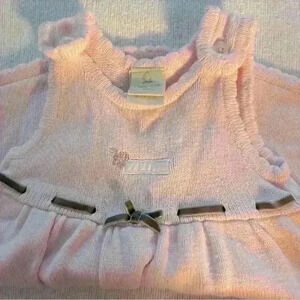 Vintage Classic Pooh by Disney Pink knitted dress 9 months